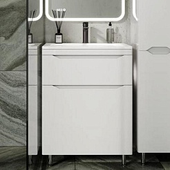 Style Line Мебель для ванной Марелла 60 Люкс Plus антискрейтч белая – фотография-6